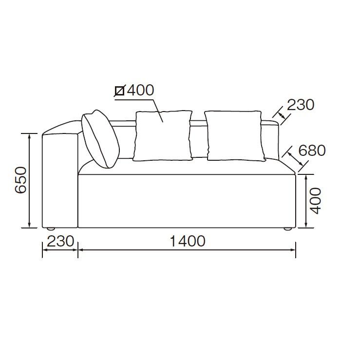 ソテツ（インテリア用サイズ） ソファ 完成品 LS-425-R 幅1630x奥行910x高さ750mm 桜屋工業 : A-Tal