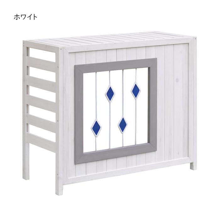 室外機カバー 組立式 ステンドグラス AC-DG930 幅930x奥行390x高さ800mm 住まいスタイル_2