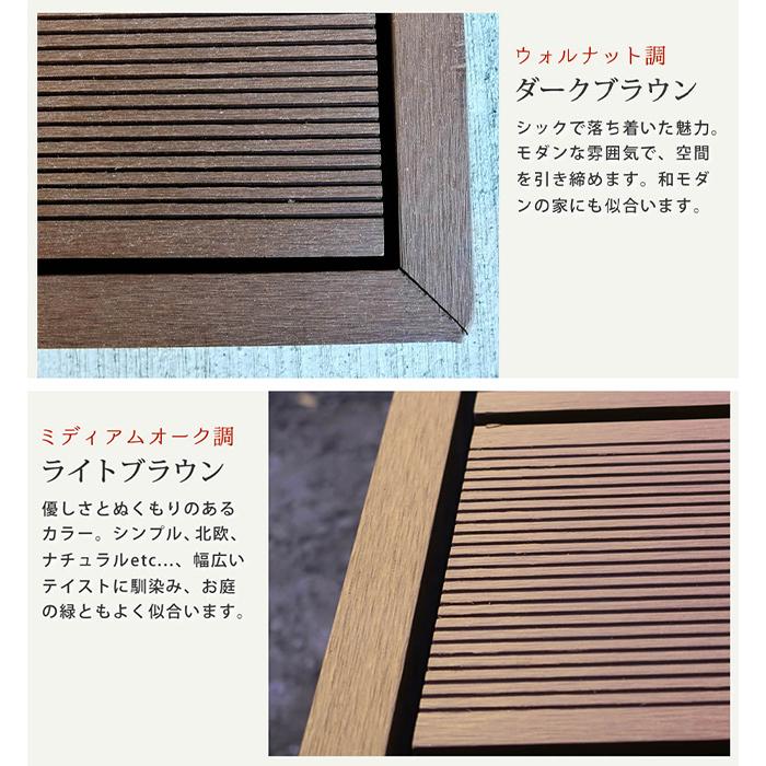縁台 組立式 ステップ付 人工木ウッドデッキ エコフィール PWDE-1P-STP