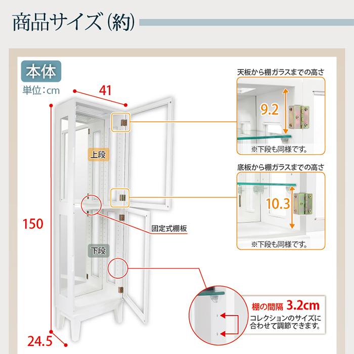 コレクションケース 完成品 カルトーネ スカーラ 1500 幅410x奥行245x高さ1500mm 塩川光明堂の画像