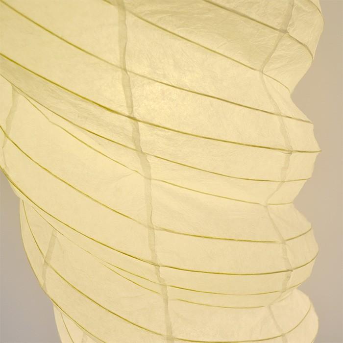 2灯 和紙 ペンダントライト nejineji 揉み紙 電球付属なし シェードサイズ 幅350x奥行350x高さ1350mm 彩光デザイン_3
