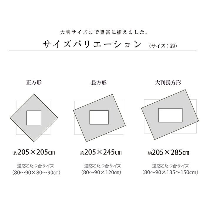 こたつ掛け布団 大河 正方形 G6032809 205x205cm イケヒコの画像