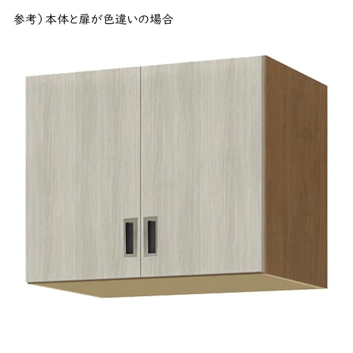 上置棚 扉付 ソフトダンパー 横幅オーダー 受注生産 組立式 OFS専用 幅60〜70x奥行38.5+扉厚2x高さ56.1cm 大洋_3