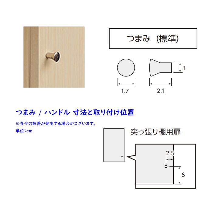 横幅 サイズ オーダー エースラック 突っ張り棚 専用 扉 ソフトダンパー type65用 組立式 突っ張り棚本体横幅45〜59cm 扉厚み1.7cm 大洋の画像