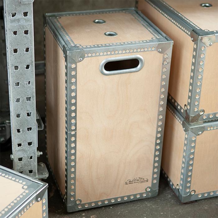 収納ボックス WOODEN BOX HIGH 121-371 幅280x奥行280x高さ510mm