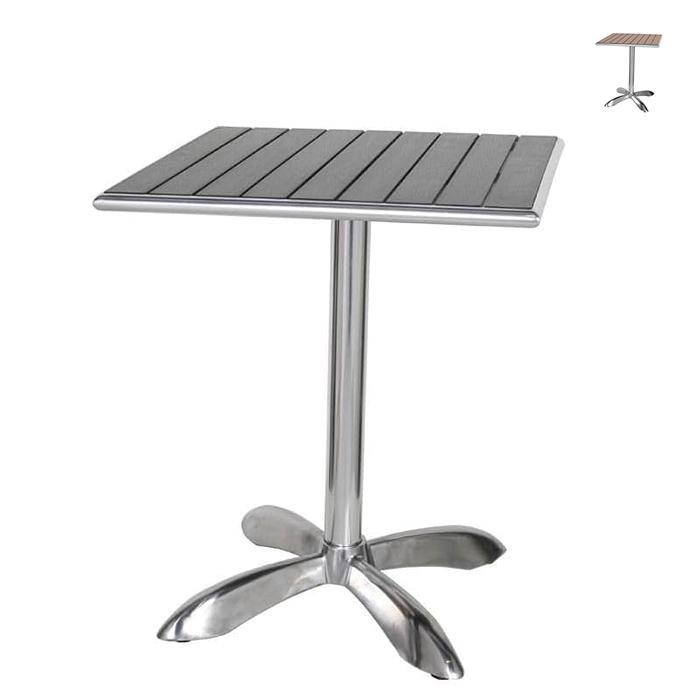 テーブル 組立式 ALUMINUM CAFE TABLE SQ H845-1024 幅600x奥行600x高