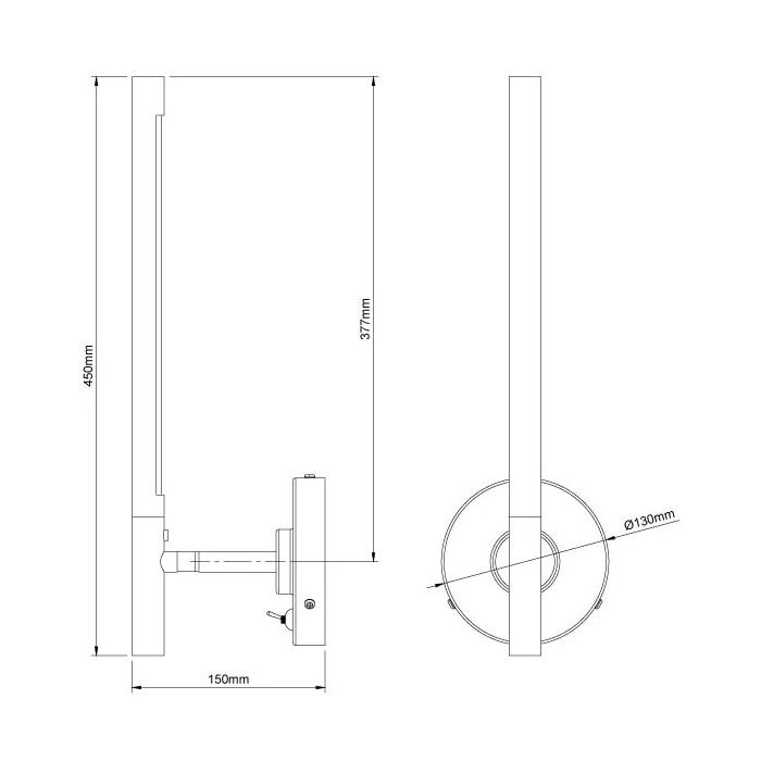 マンクス ウォールライト TC-2013-BS 【電池】 幅455x奥行135x高さ155mm TIC