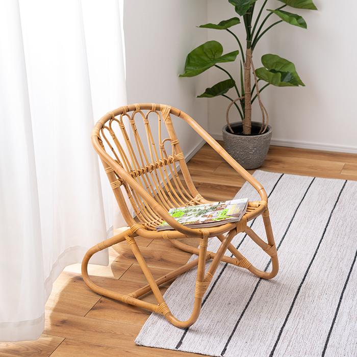 東谷 ラタンチェア 完成品 GUY-256 幅50x奥行58x高さ65cm : A-Tal