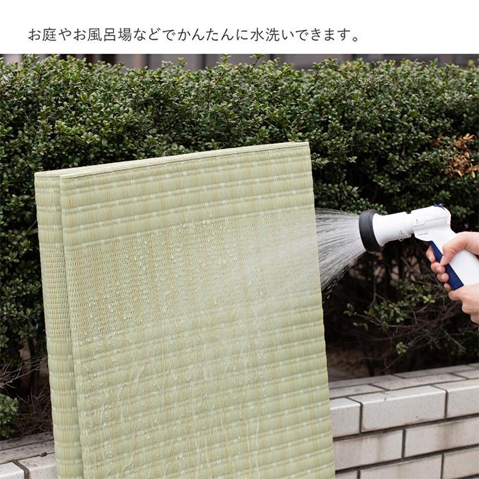 萩原(Hagihara) 洗える い草風カーペット 涼風 グレー 団地間6畳 HAGiHARA（萩原） 受注生産 洗える い草風 カーペット 涼風 江戸間 6帖