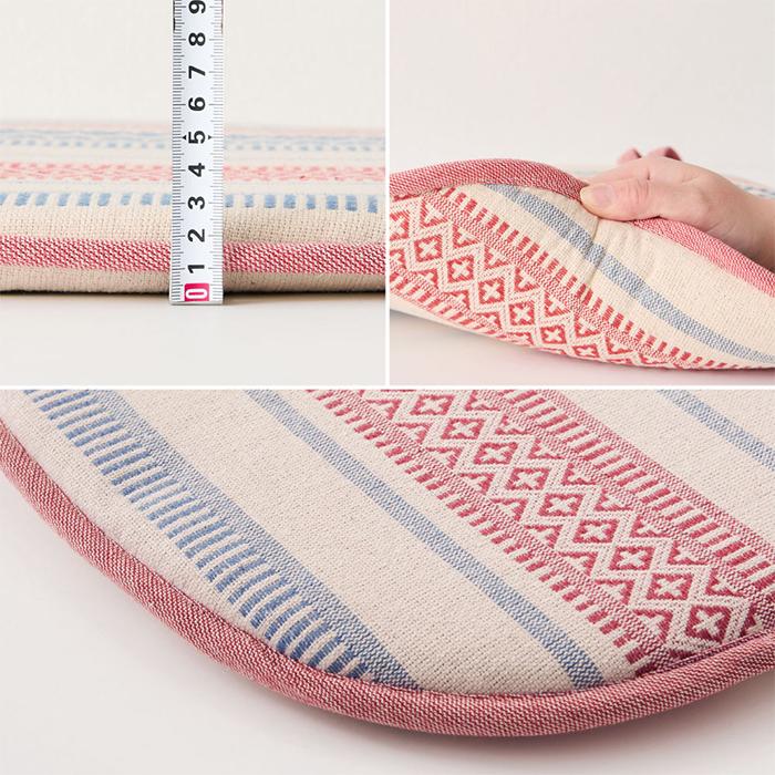 HAGiHARA（萩原） 座布団 インド綿 馬蹄クッション テラ 43x41cm : A