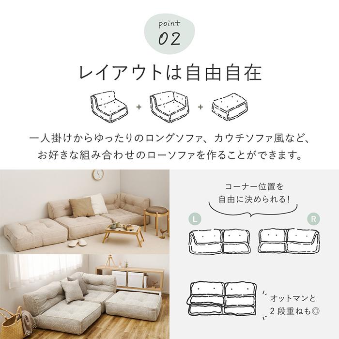 HAGiHARA（萩原） オットマン Retoa レトア 幅80x奥行80x高さ20cm : A