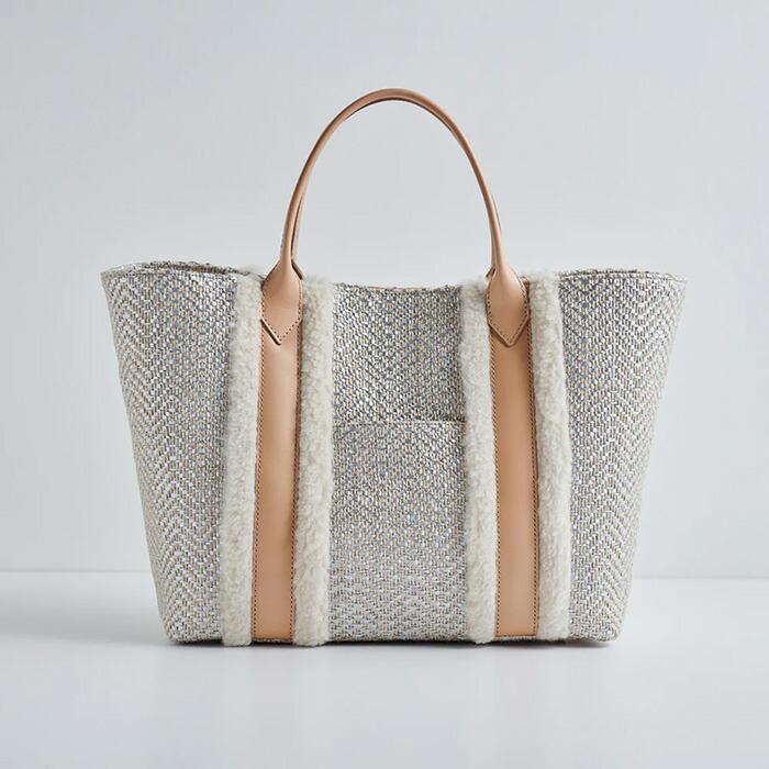 ATAO（アタオ） ATAO公式 shiki 四季 ハンドバッグ ジュート素材 牛革