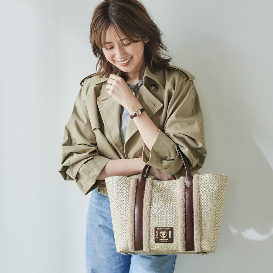 ATAO（アタオ） ATAO公式 shiki 四季 ハンドバッグ ジュート素材 牛革