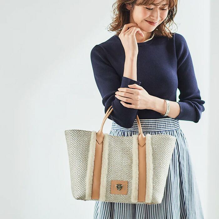 ATAO（アタオ） ATAO公式 shiki 四季 ハンドバッグ ジュート素材 牛革