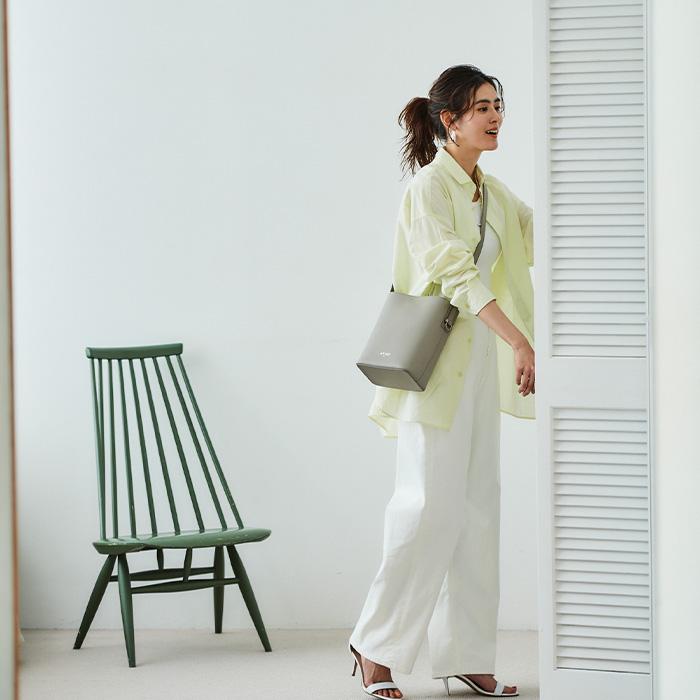 ATAO公式 プットオン バケツ型バッグ 2way シンプル 縦型 ショルダー