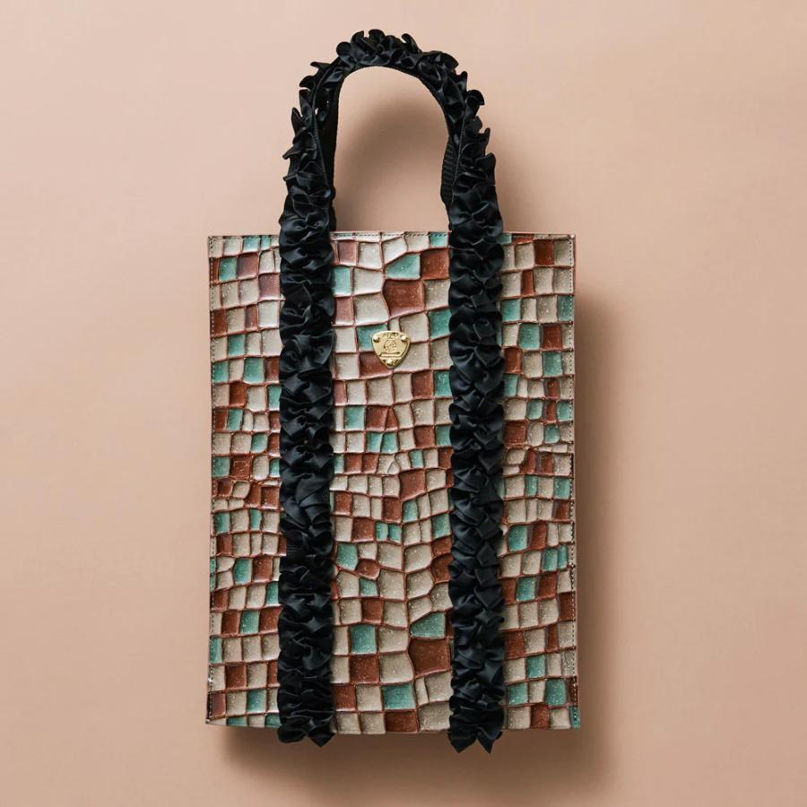 ATAO公式 ワッフルトート ヴィトロ エナメル 純喫茶シリーズ 2個持ち