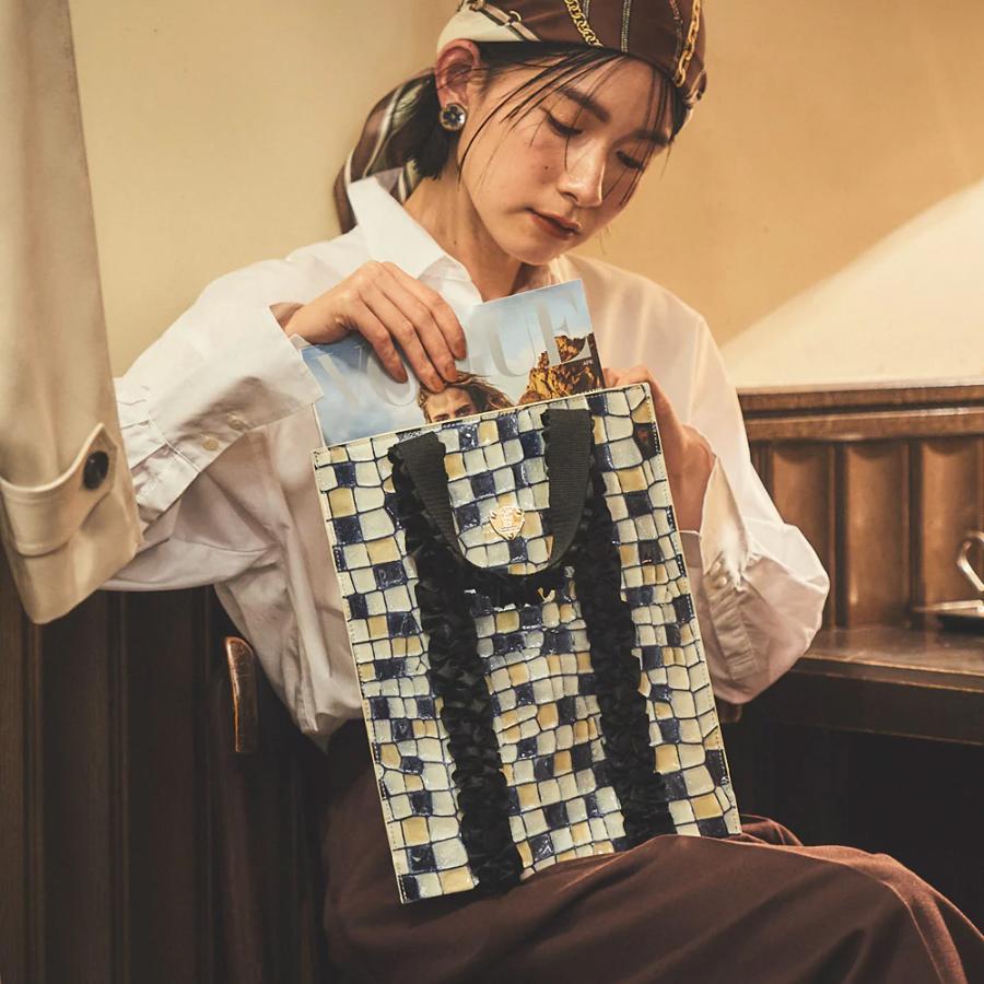 ATAO公式 ワッフルトート ヴィトロ エナメル 純喫茶シリーズ 2個持ち