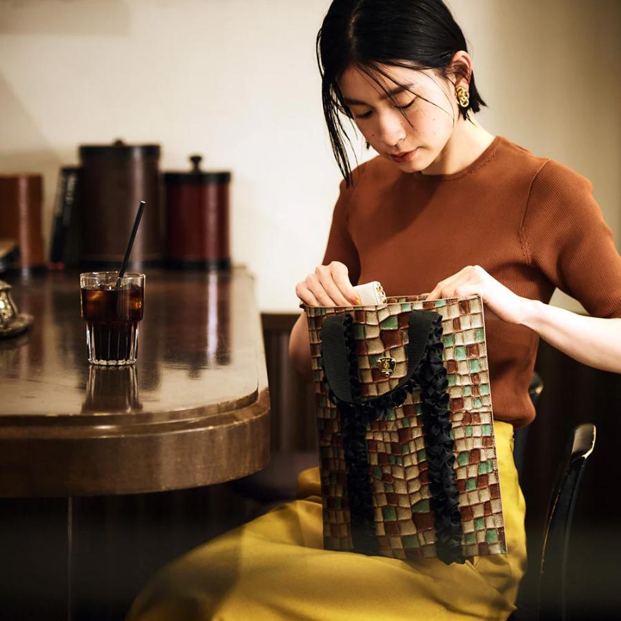 ATAO公式 ワッフルトート ヴィトロ エナメル 純喫茶シリーズ 2個持ち