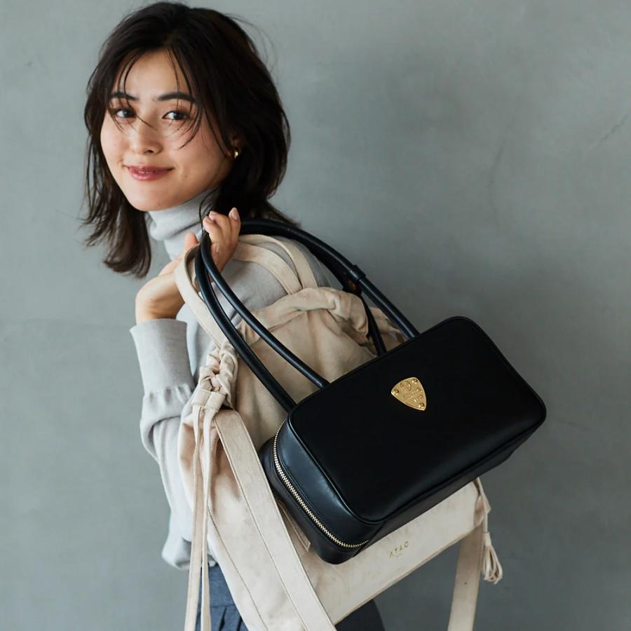 ATAO（アタオ） ATAO公式 Lungo ルンゴ ミニボストン 横長 肩掛け 牛革