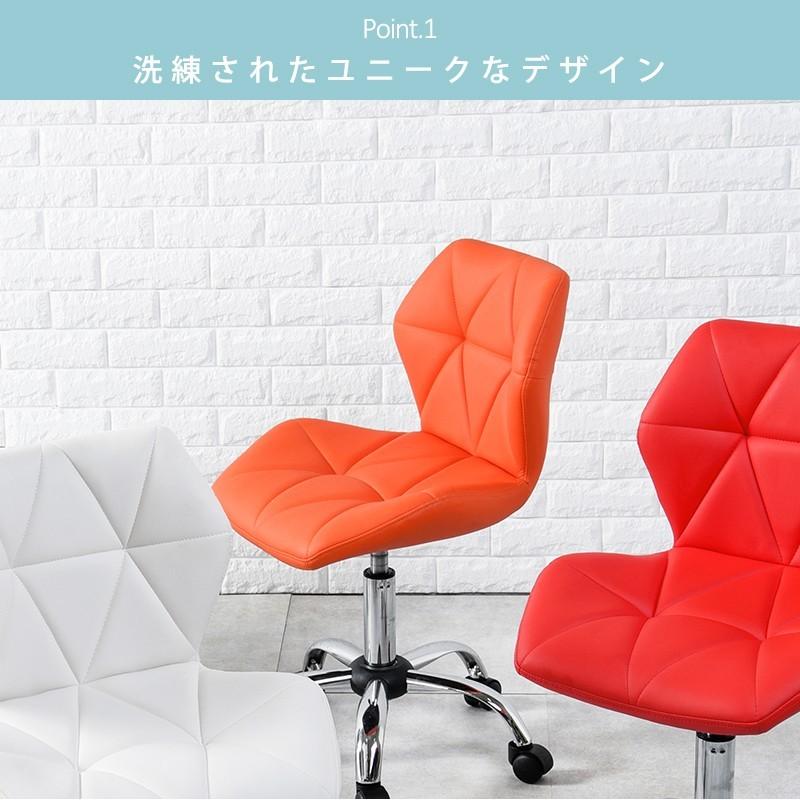 HAGiHARA オフィスチェアー肘無 【レッド】赤 レザー張り 5色 HAGiHARA オフィスチェアー肘無 【レッド】赤 レザー張り 5色