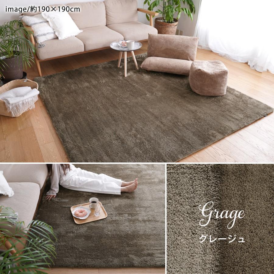 ERARE 新EXマイクロ2層ウレタンラグ 【190×190cmフェザーグレー ERARE 新EXマイクロ2層ウレタンラグ 【190×190cmフェザーグレー