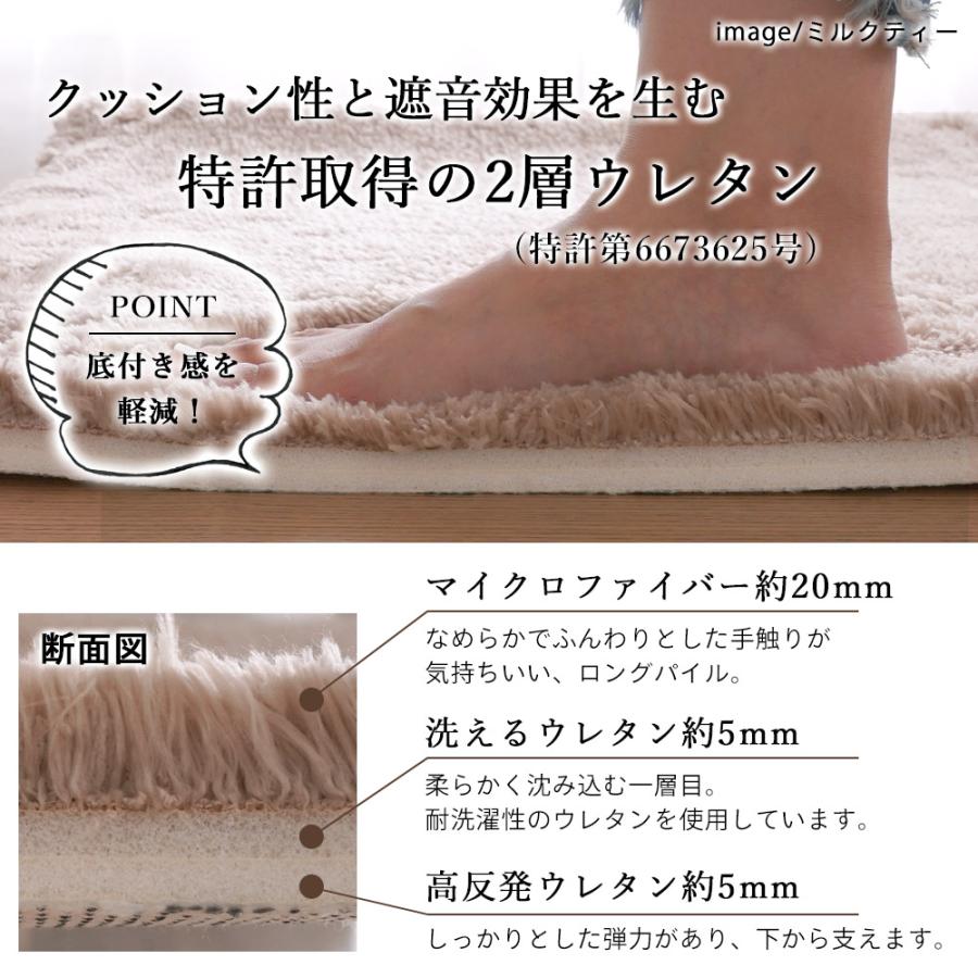 ERARE 新EXマイクロ2層ウレタンラグ 【190×190cmフェザーグレー ERARE 新EXマイクロ2層ウレタンラグ 【190×190cmフェザーグレー