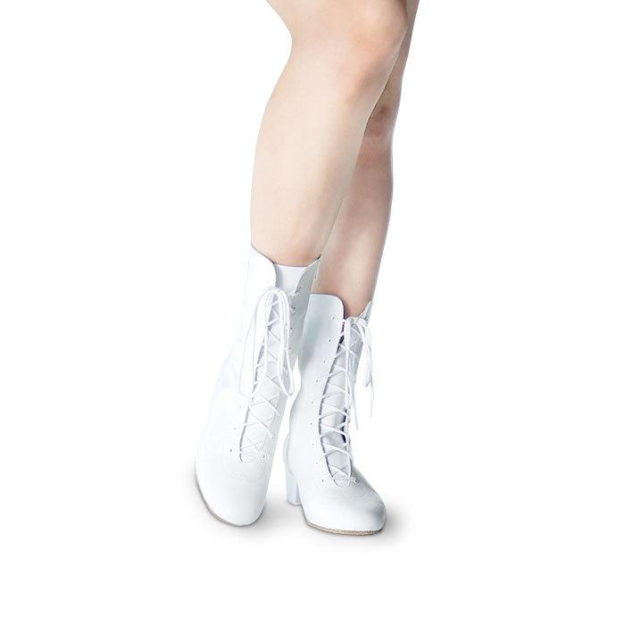 再値下げ】オオキ ダンスシューズ ジャズ ブーツ 白 23.5㎝ 【公式通販】