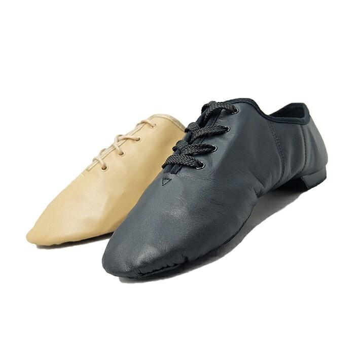 ジャズダンスシューズ【黒】【ローカット】【牛革スェードソールのプロ