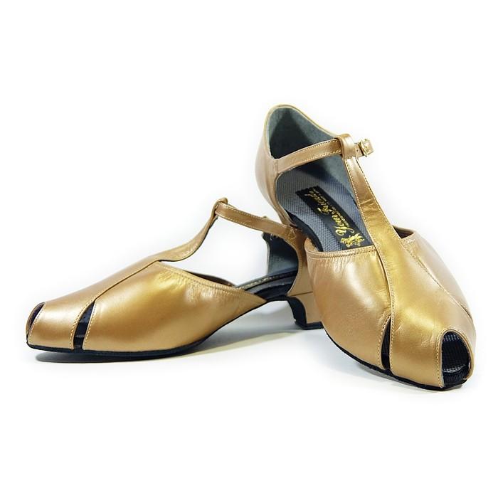 社交ダンスシューズ 女性兼用シューズ [モダン＆ラテン] FK-FS3020-BM 【ベージュメタリック】【外反母趾対応】【PRO】【日本製】【本革】【3.5cmヒール】 |  | 02