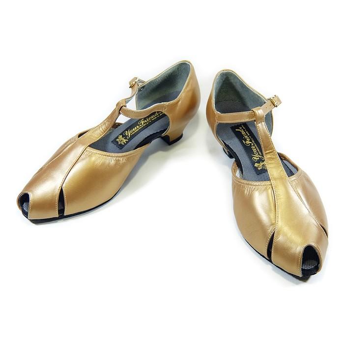 社交ダンスシューズ 女性兼用シューズ [モダン＆ラテン] FK-FS3020-BM 【ベージュメタリック】【外反母趾対応】【PRO】【日本製】【本革】【3.5cmヒール】 |  | 04