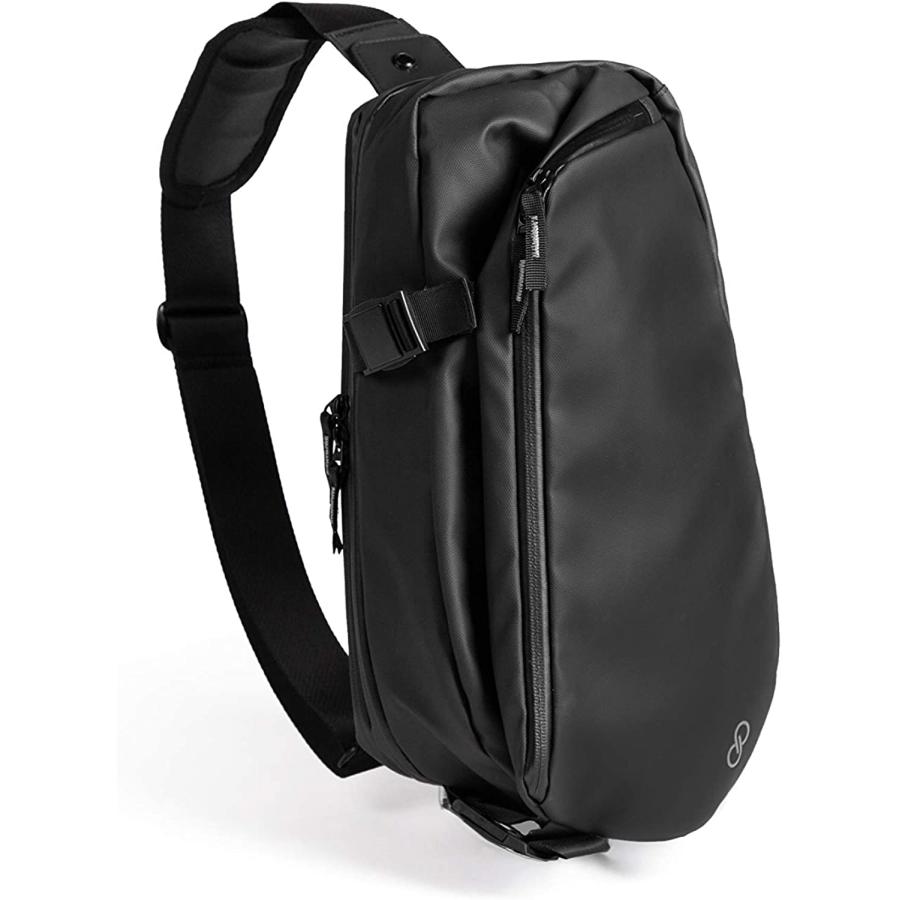 拡張可能 大容量 DaySling2.0 スリングバッグ Explorer Pro 防水 防刃 収納力 マチ拡張 メンズ 約 H：38cm W： 23cm D：9cm (拡張時: 24cm) 大容量 防水
