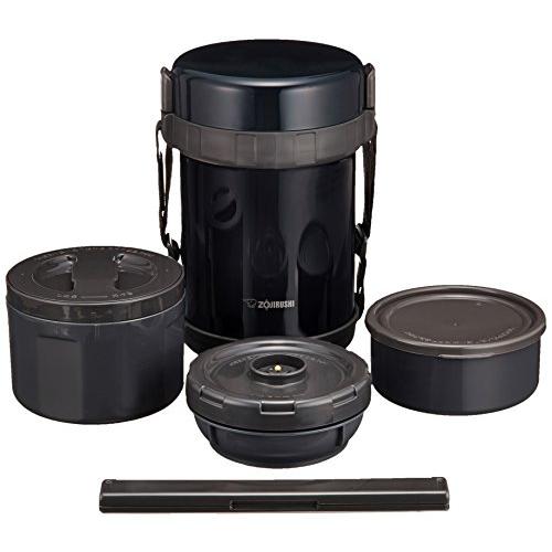 象印 (ZOJIRUSHI) 保温弁当箱 ステンレスランチジャー ネイビーブラックお茶わん約3杯分 SL-GG18-BD