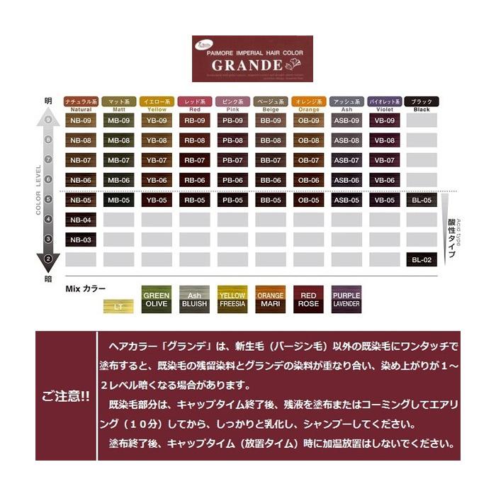 パイモア インペリアルヘアカラー グランデ 100g 単品 ASB-06 アッシュ