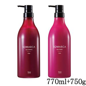 ホーユー ソマルカ カラーシャンプー ピンク 770ml + カラーチャージ ピンク 750g｜atbeauty