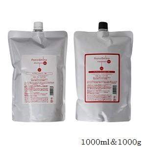 ニューウェイジャパン ナノアミノ シャンプー DR 1000ml レフィル 詰替用 + トリートメント DR 1000g レフィル 詰替用