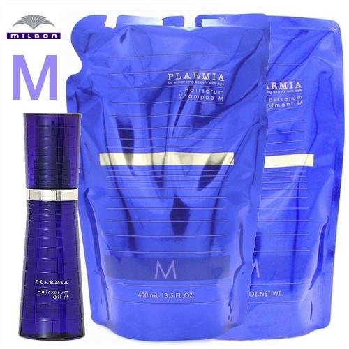 milbon　ミルボン　ヘアケアギフトセット　プラーミア　新品 MILBON（ミルボン） 3点セット プラーミア ヘアセラム シャンプー M