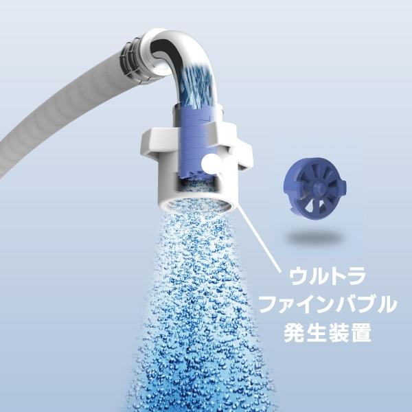 ウルトラファインバルブ発生洗濯ホース。ガーデニング、アクアリウムにも！ ヤマダデンキ、洗濯機に装着するだけで皮脂汚れも槽のカビも落とす