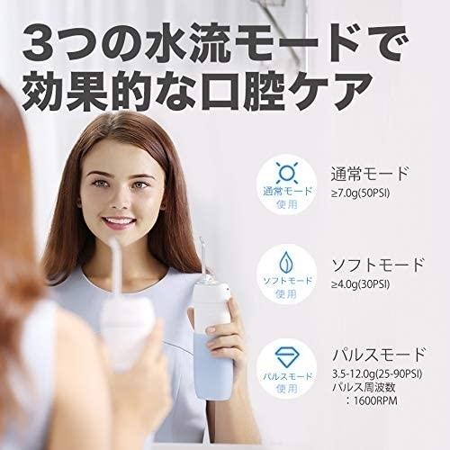 ROAMAN 携帯式ウォーターフロス eFloss mini1 ピンク 口腔洗浄器 USB