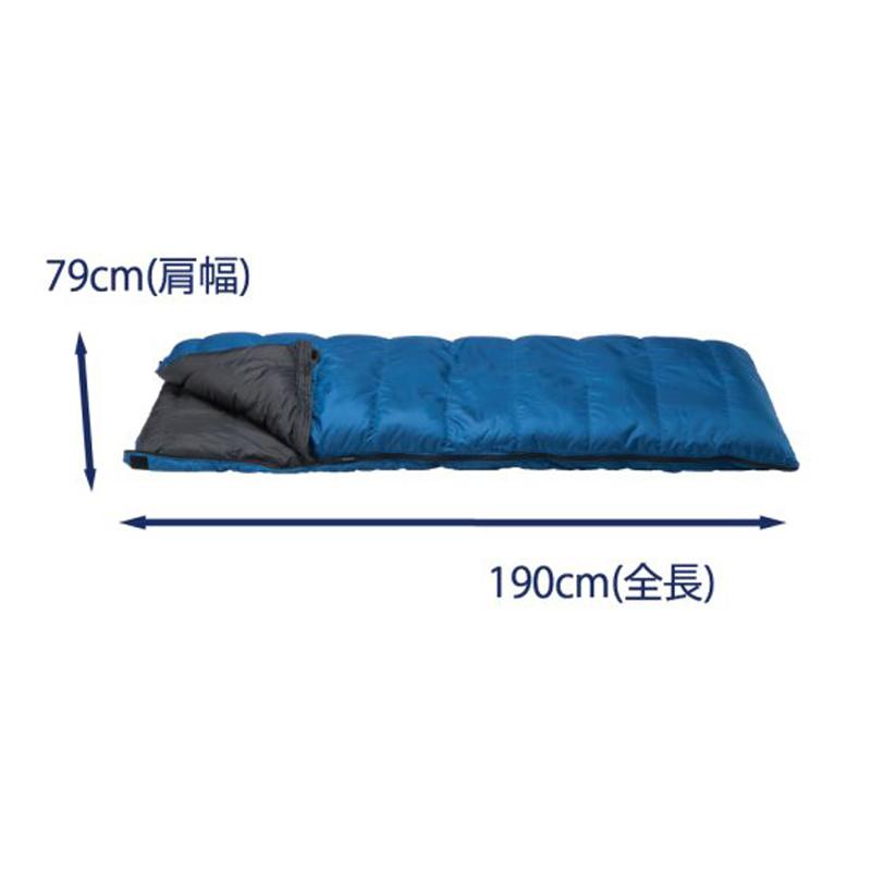 封筒型シュラフ イスカ レクタ 1000 ネイビーブルー_2