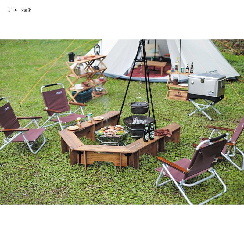 キャプテンスタッグ　ヘキサテーブル　セット キャプテンスタッグ 木製ヘキサグリルテーブル】 レビュー。大