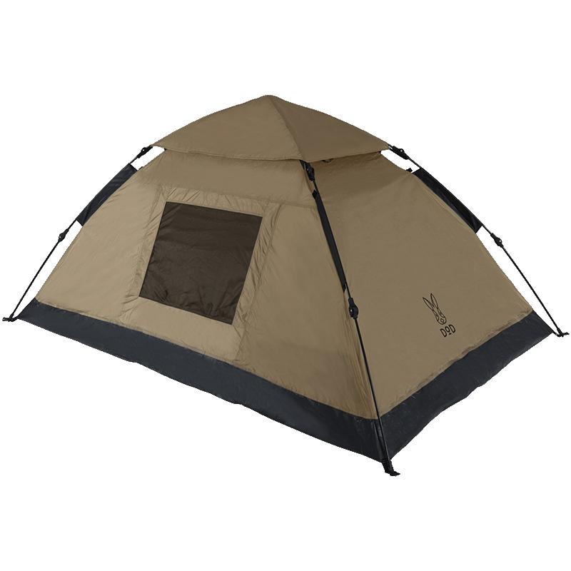 DOD ワンタッチ ワンタッチテント　タン　新品　キャンプアウトドア　公園 DOD（ディオーオーディー） テント ワンタッチテント タン : アット
