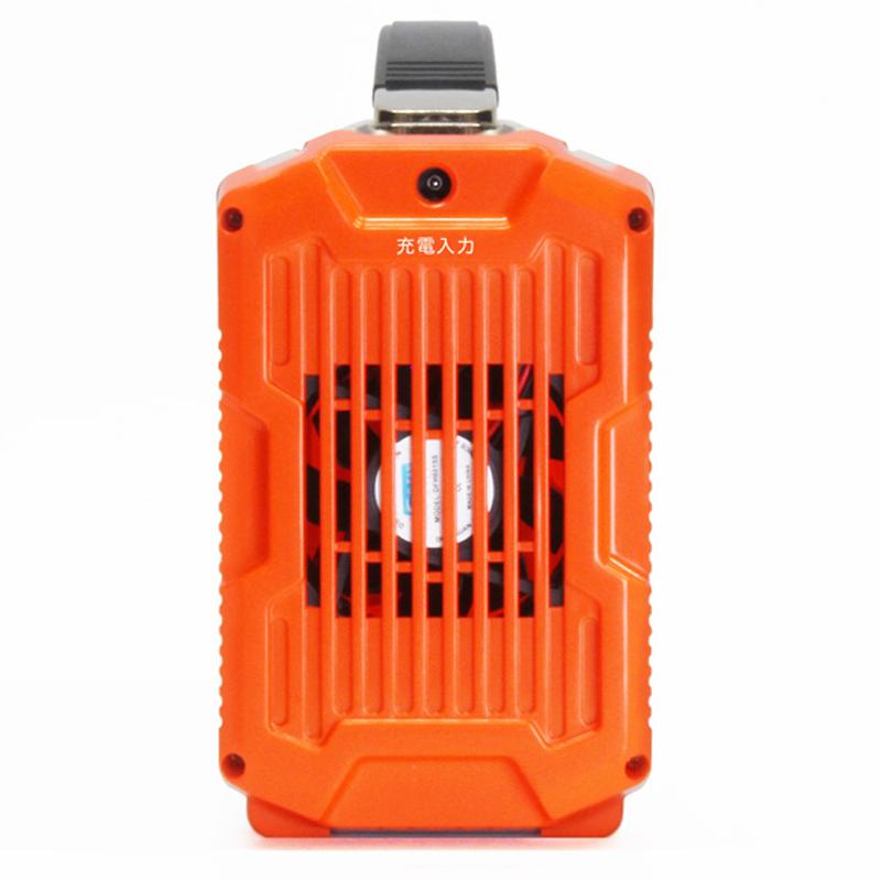 防災用品 クマザキエイム ポータブル蓄電池(ENEPORTA エネポルタ) シルバー × オレンジの画像