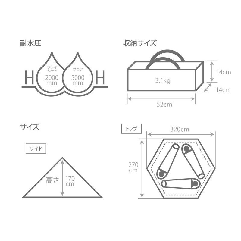 DOD（ディオーオーディー） テント ワンポールテント S タン : アット