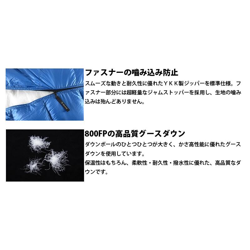 ISUKA（イスカ） マミー型シュラフ エア プラス 280 ブルーストーン