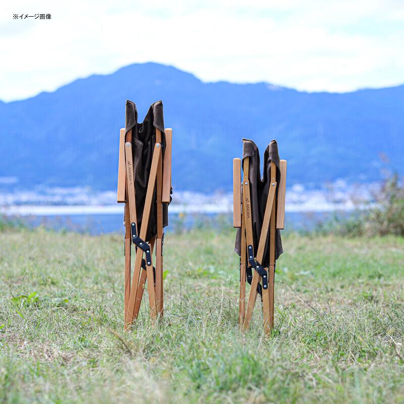 ANOBA ハイバックウッドチェア　ロータイプ　ブラウン ANOBA（アノバ） アウトドアチェア ウッドハイバックチェア ロータイプ