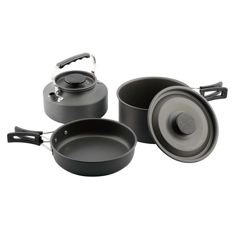 キャプテンスタッグ クッカーセット CS Easyコンパクトクッカーセット クッカーセット キャプテンスタッグ CS Easyアルミクッカーセット