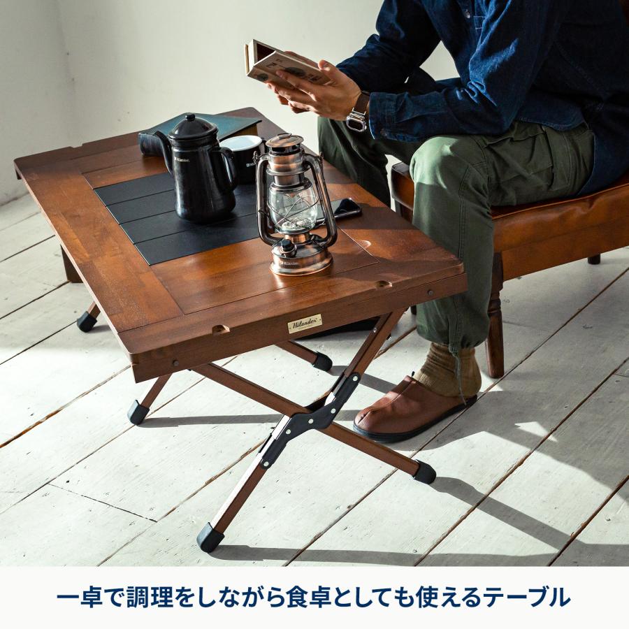 Hilander 木製折りたたみテーブル120cm 収納バッグ付き Hilander（ハイランダー） アウトドアテーブル CHEF TABLE(シェフ