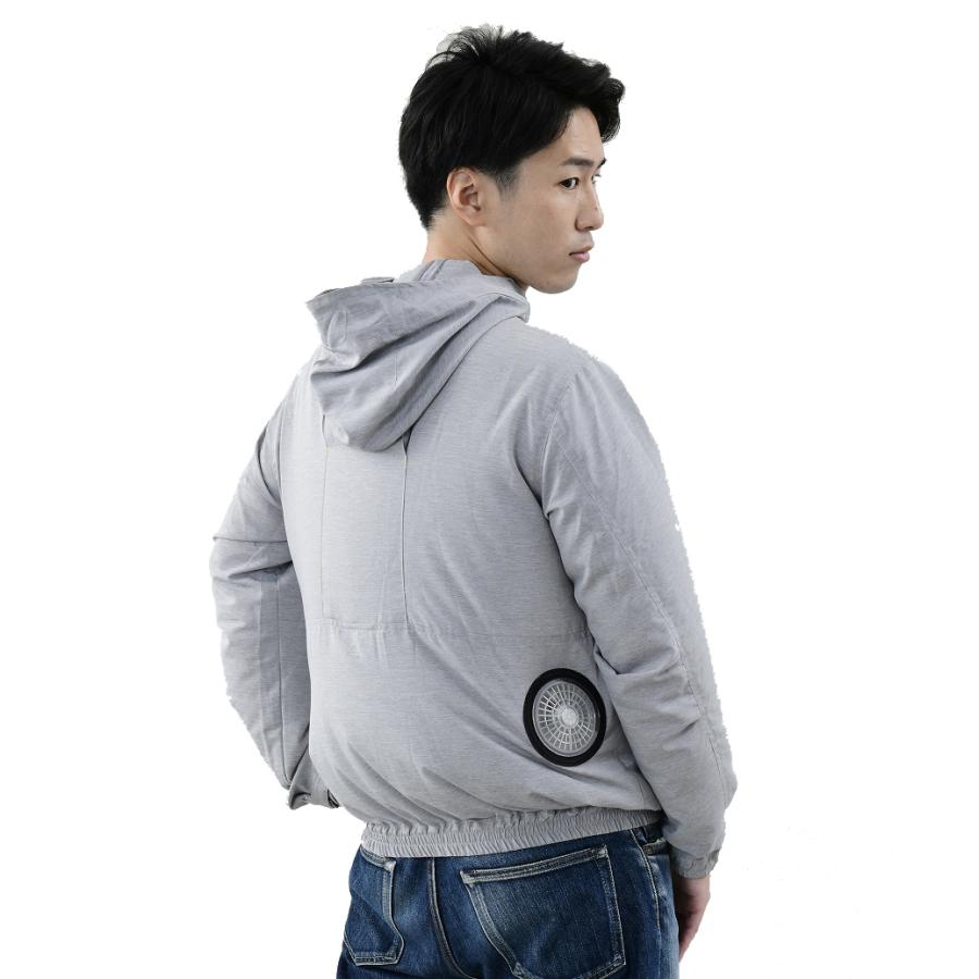 KAZE fit メランジパーカーセット Lサイズ ライトグレーフルセット KAZE fit メランジパーカーセット Lサイズ ライトグレーフルセット
