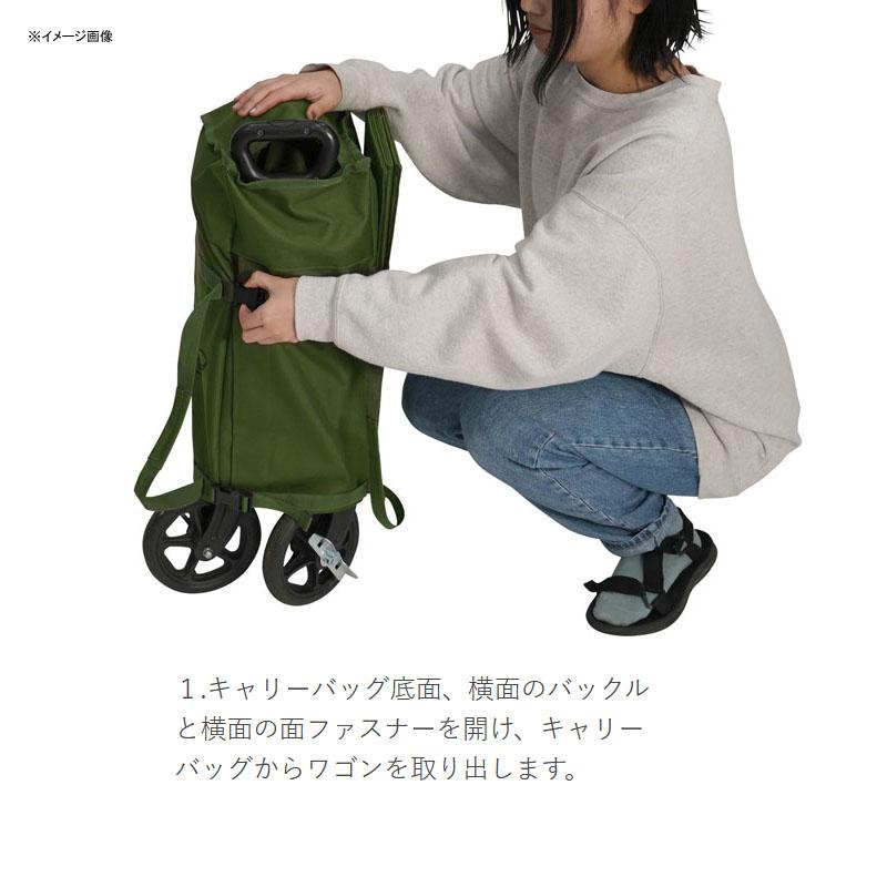 DOD キャンプ設営用具 アルミキャリーワゴン カーキ/ブラック