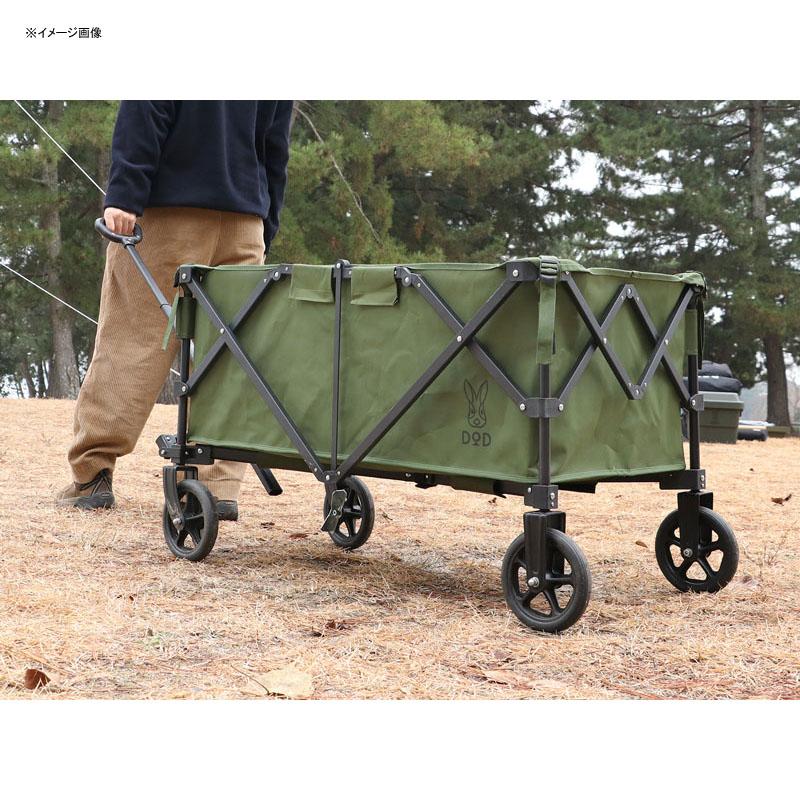 DOD キャンプ設営用具 アルミキャリーワゴン カーキ/ブラック